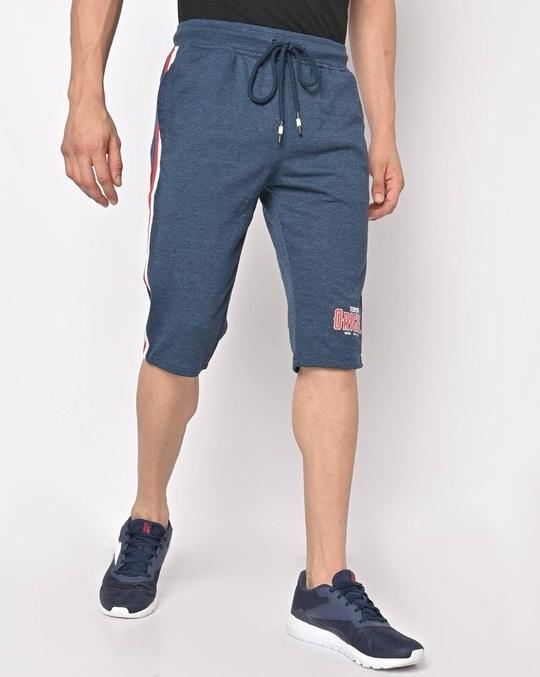 Typographic Print Shorts with Drawstring Waistline