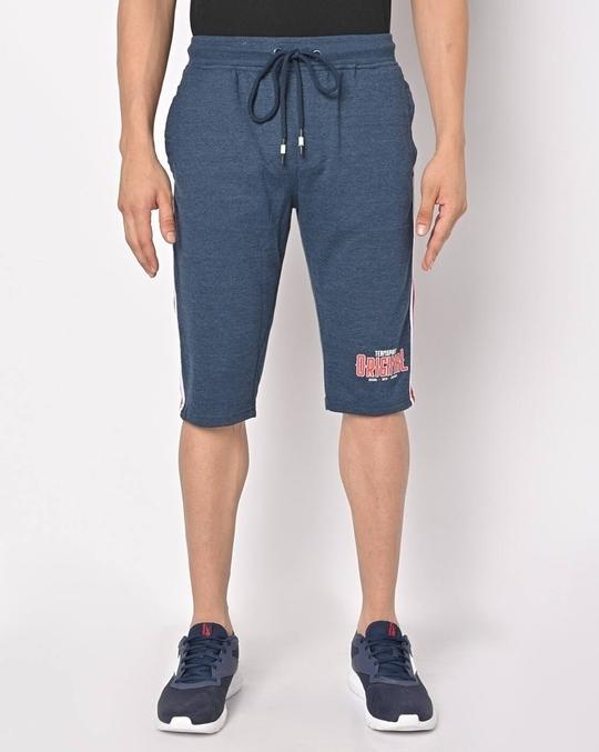 Typographic Print Shorts with Drawstring Waistline