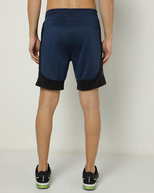 Colourblock Knit Shorts with Insert Pockets