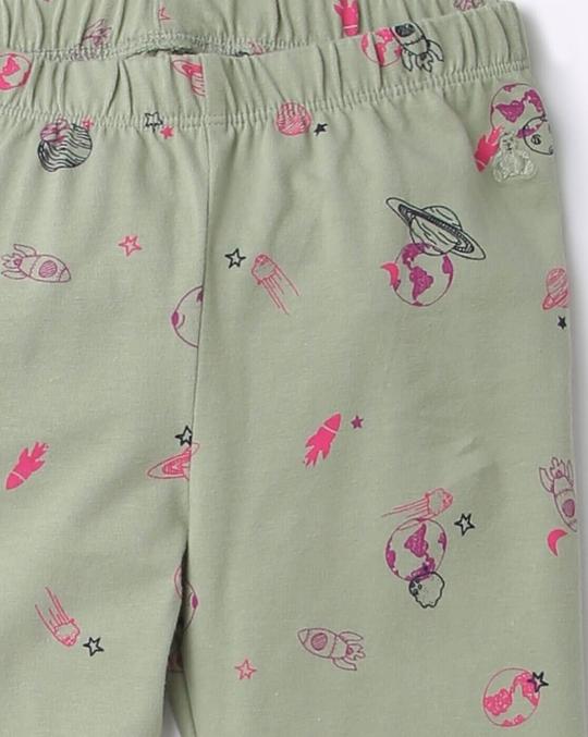 Printed Leggings with Elasticated Waist