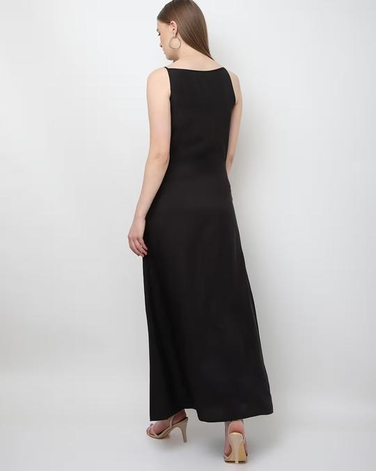 Boat-Neck A-Line Dress