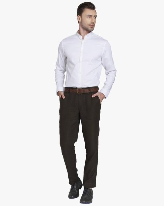 Slim Fit Cutaway-Collar Shirt