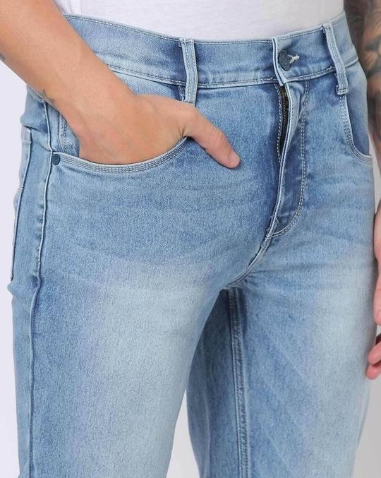 Men Cropped Fit Jeans