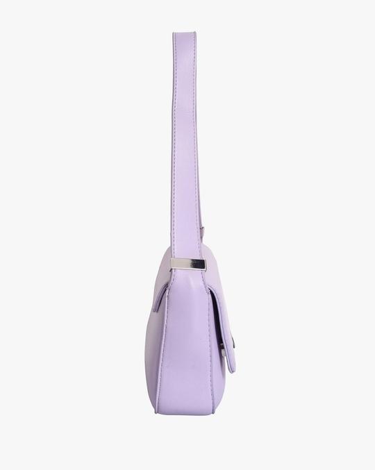 Baguette Bag with Logo Metal Accent