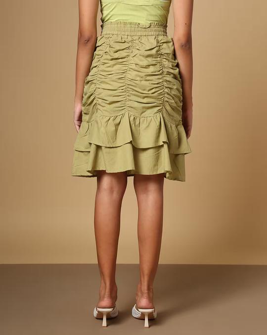 Ruched Skirt with Tie-Up