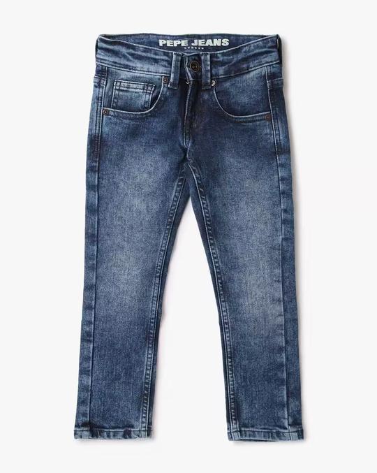 Acid-Wash Regular Fit Jeans