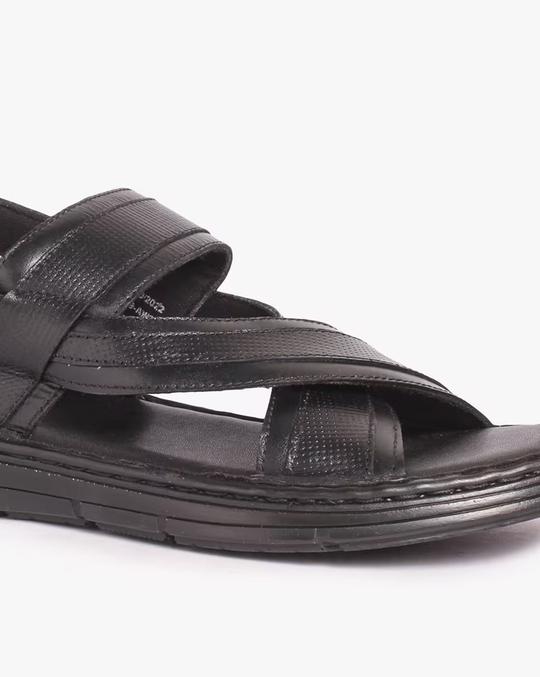 Criss-Cross Strap Slip-On Sandals