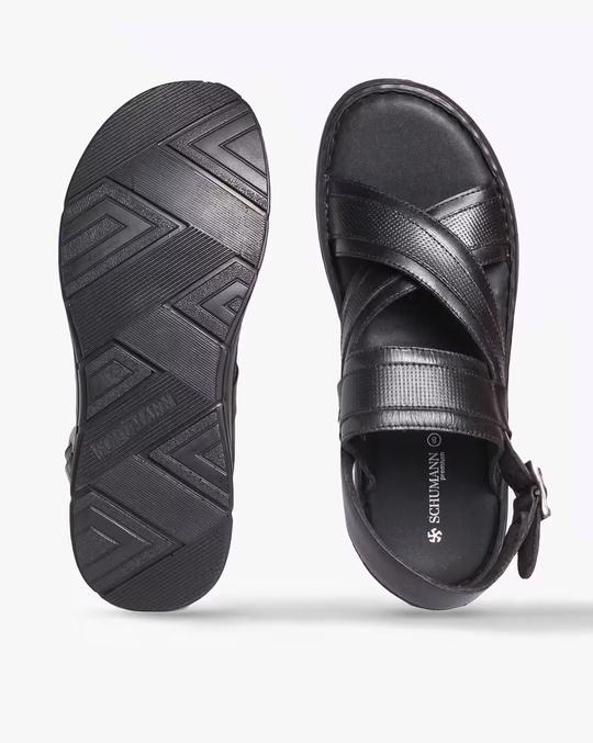 Criss-Cross Strap Slip-On Sandals