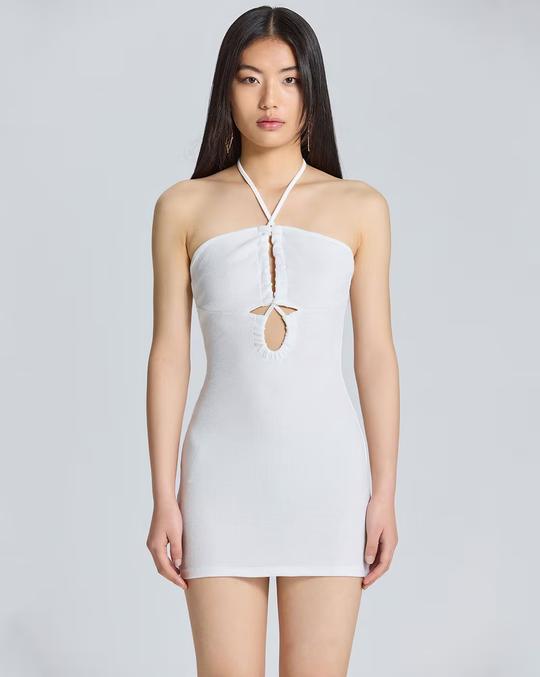 Halter-Neck Mini Bodycon Dress