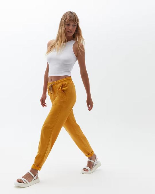 Women Elasticated Drawstring Waist Track Pants