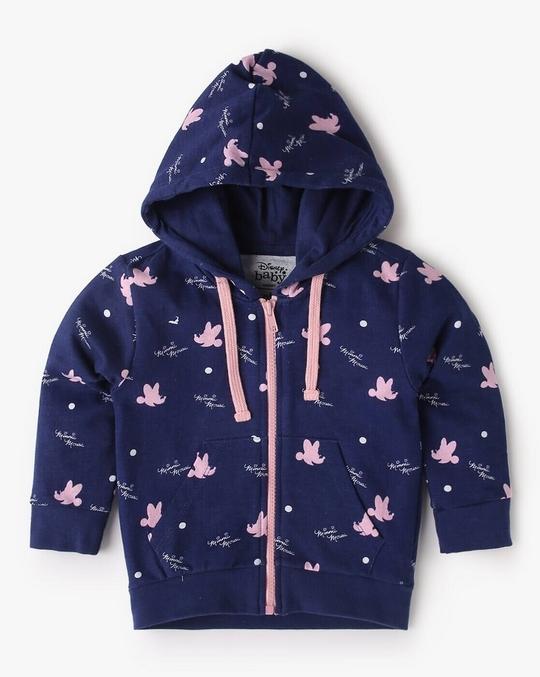 Minnie Mouse Print Hoodie & Joggers Set