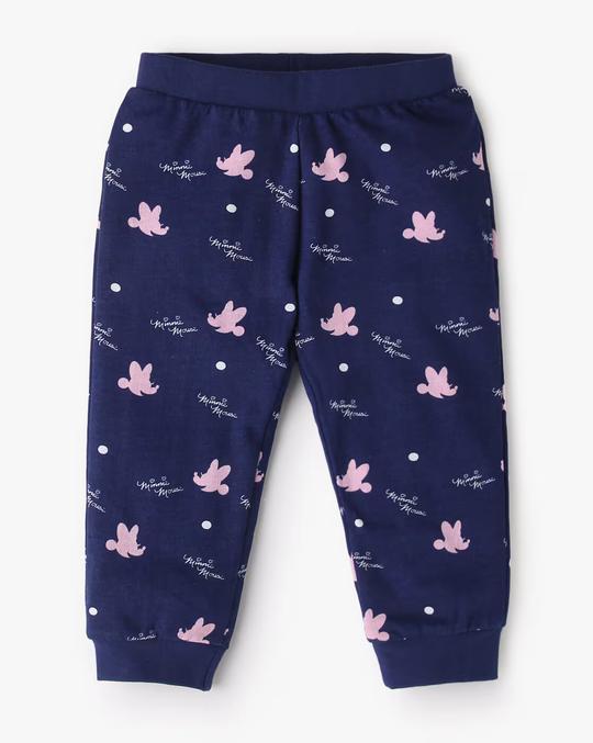 Minnie Mouse Print Hoodie & Joggers Set
