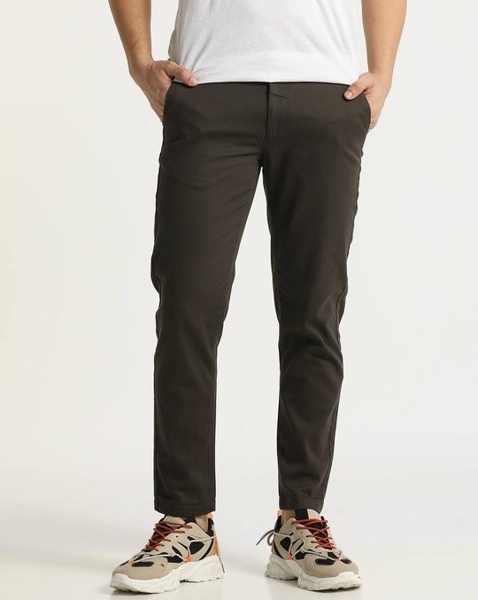 Slim Tapered Fit Flat-Front Trousers