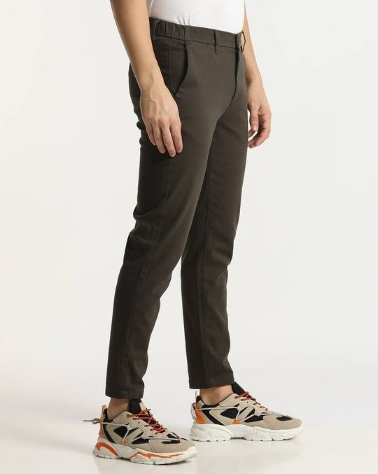 Slim Tapered Fit Flat-Front Trousers