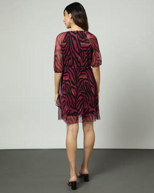 Animal Print A-Line Dress