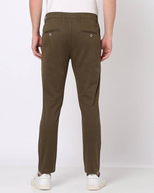Flat-Front Cropped Fit Trousers