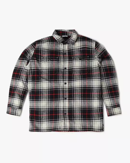 Boys Plaid Checked Relaxed Fit Flannel Shirt