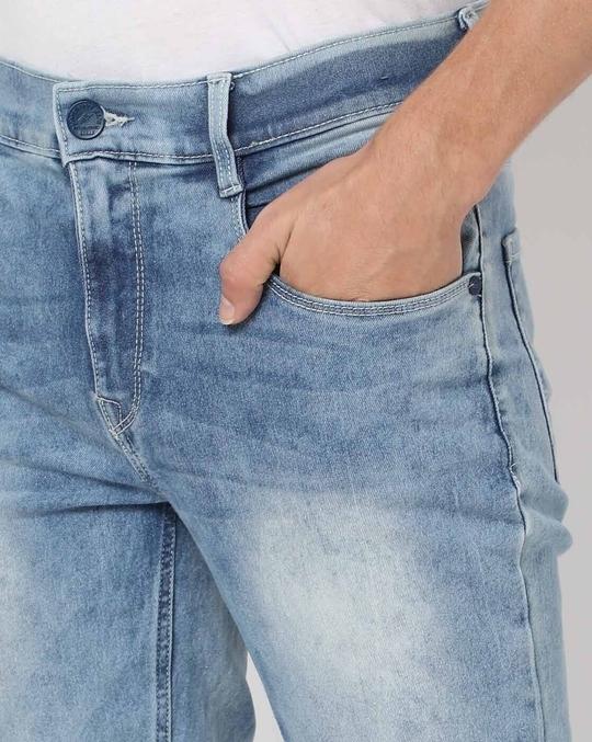 Men Cropped Fit Jeans