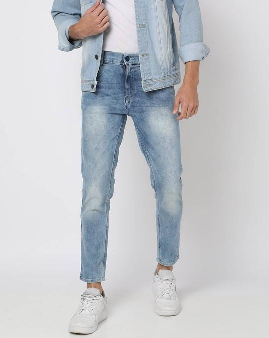 Men Cropped Fit Jeans