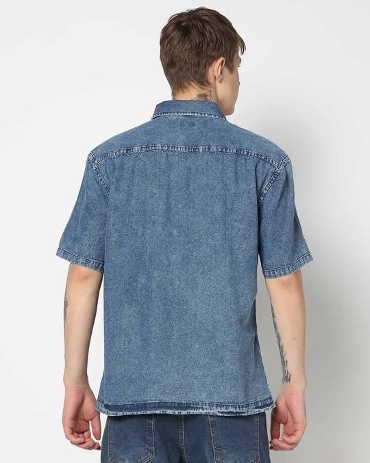 Men Lightly Washed Relaxed Fit Shirt
