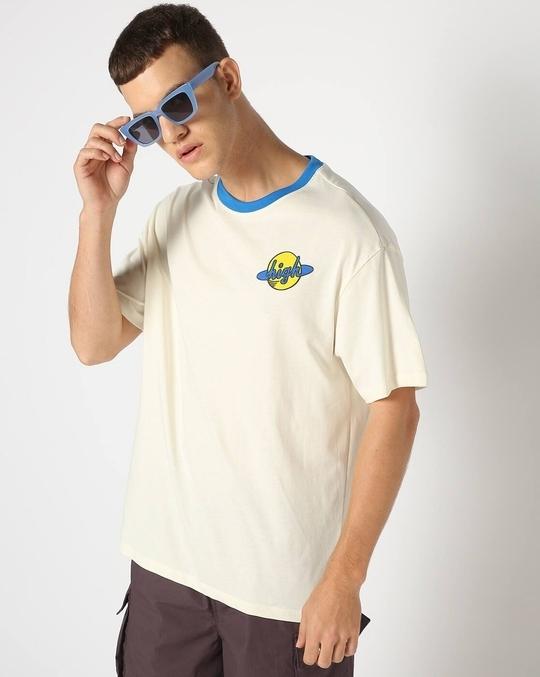 Men Relaxed Fit Crew-Neck T-Shirt with Placement Print