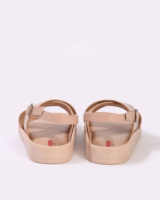 Women Slip-On Sandals with Buckle Closure