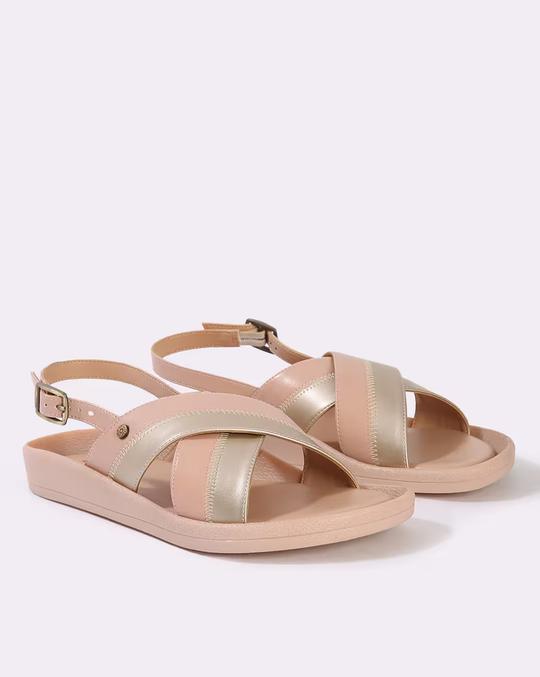 Women Slip-On Sandals with Buckle Closure