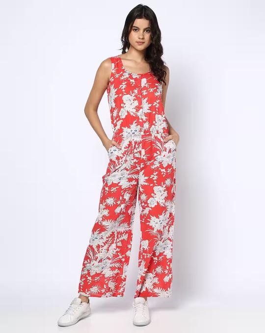 Women Floral Print Jumpsuit