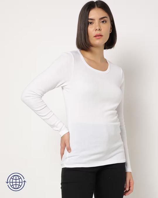 Scoop-Neck T-Shirt with Full Sleeves
