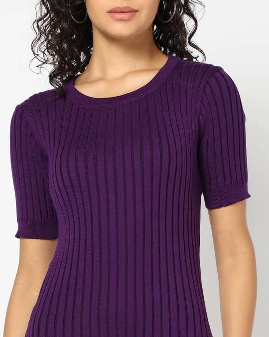 YOUSTA Women Ribbed Bodycon Dress