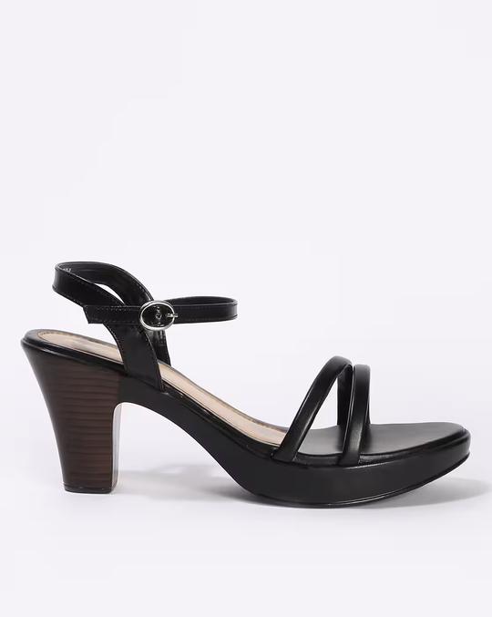 Women Strappy Chunky Heeled Sandals