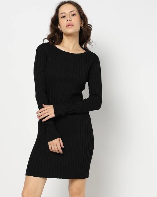 Women Ribbed Mini Bodycon Dress