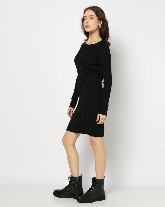 Women Ribbed Mini Bodycon Dress