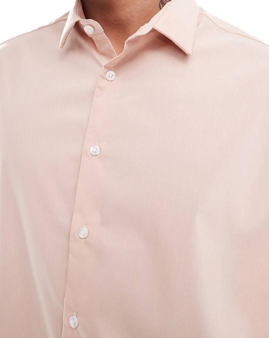 Oversized Shirt with Spread Collar