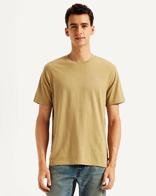 Men Slim Fit Cotton Crew-Neck T-Shirt with Brand Print