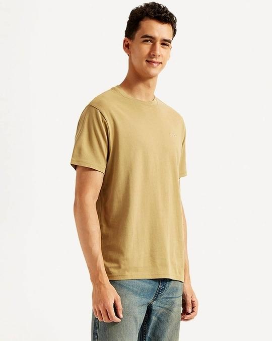 Men Slim Fit Cotton Crew-Neck T-Shirt with Brand Print