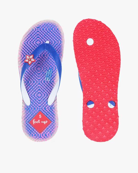 Women Thong-Strap Flip-Flops with Printed Footbed