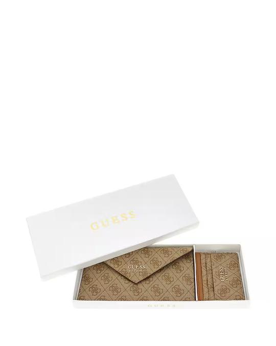 Latte Logo Print Orlina Boxed Envelope Wallet with Card Holder Set