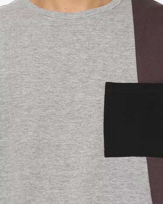 Slim Fit Panelled Crew-Neck T-shirt
