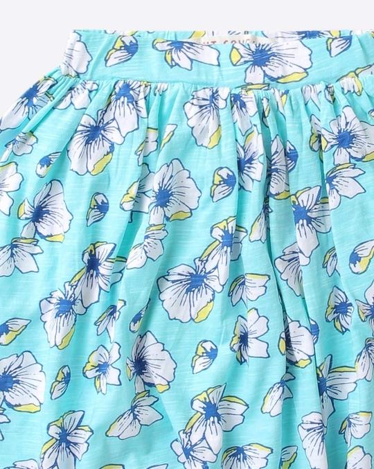Floral Print A-line Skirt