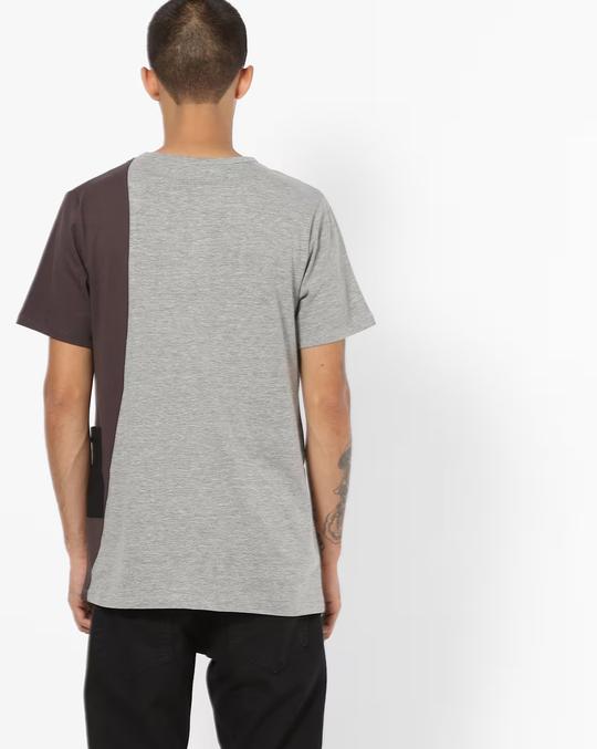 Slim Fit Panelled Crew-Neck T-shirt