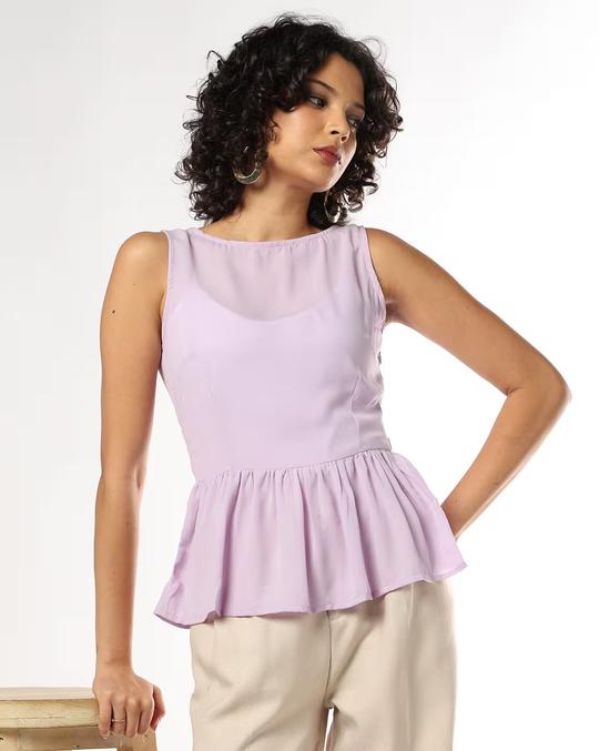 Women Fitted Boat-Neck Top