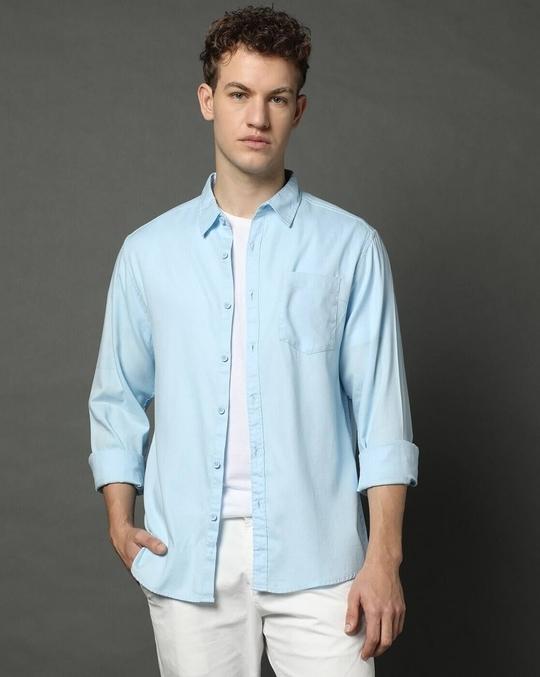 Men Cotton Dobby Regular Fit Shirt