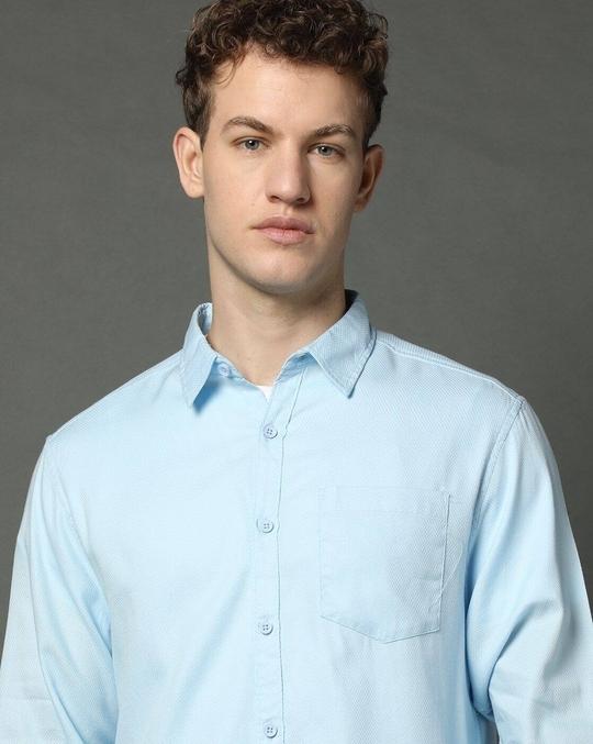 Men Cotton Dobby Regular Fit Shirt