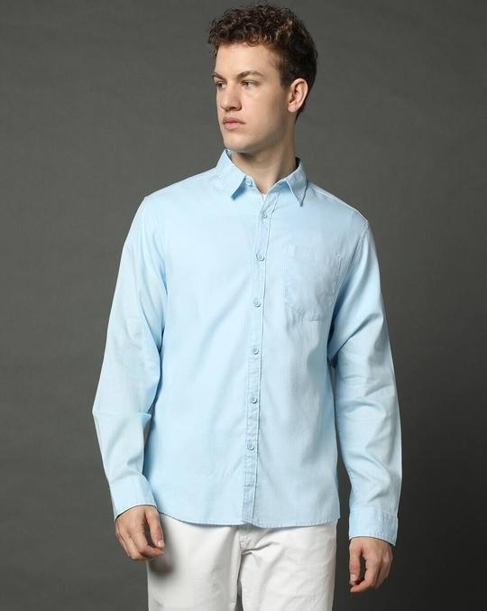 Men Cotton Dobby Regular Fit Shirt