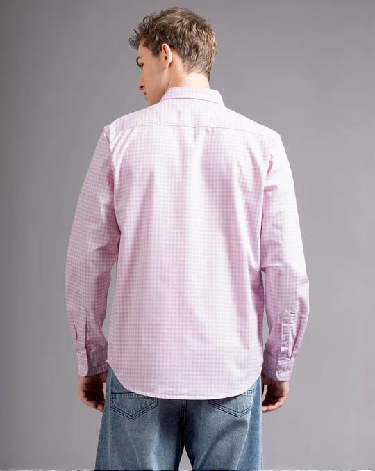 Men Oxford Checked Slim Fit Cotton Shirt