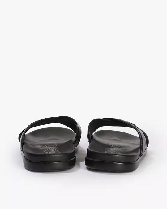 Men Leather Cross Strap Sandals