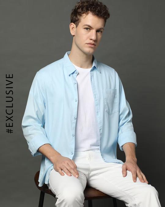 Men Cotton Dobby Regular Fit Shirt