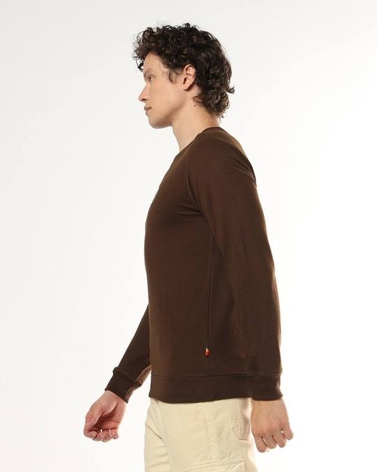 Regular Fit Crew-Neck Sweatshirt with Brand Print