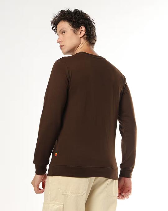 Regular Fit Crew-Neck Sweatshirt with Brand Print